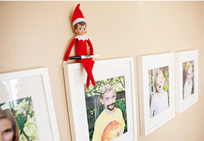 Elf on the Shelf easy ideas photo drawings