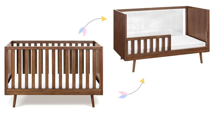 Ubabub Nifty timber cot to toddler bed