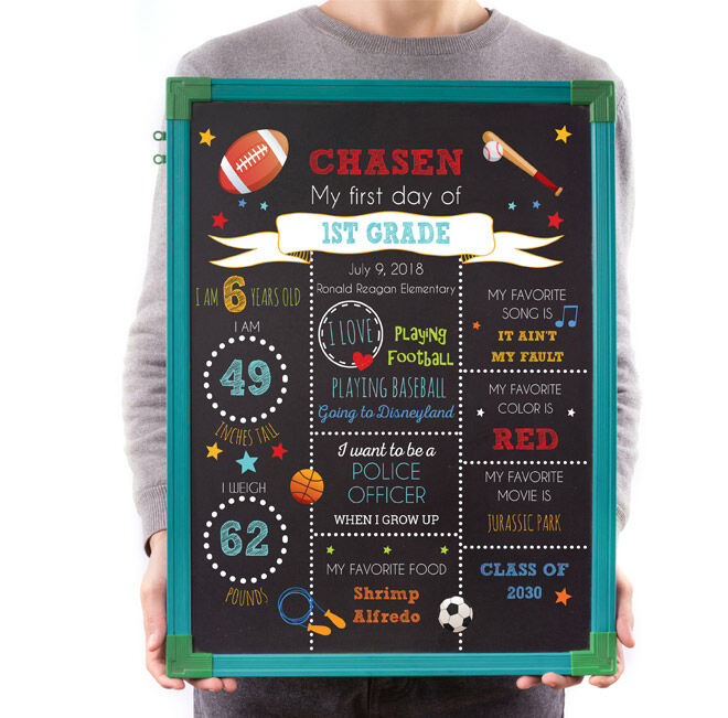 Back to School Chalkboard Printable Digital File