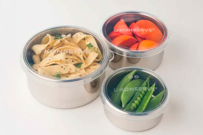 U Konserve Round Stainless Steel Containers Nesting Trio