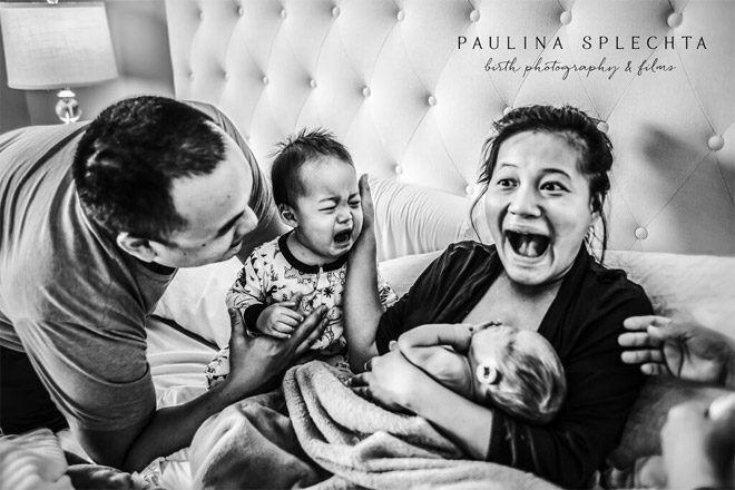 Reactions birth photo