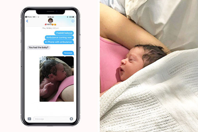 Mum texts husband after delivering baby at home on her own | Mum's Grapevine