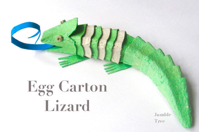 Egg carton lizard