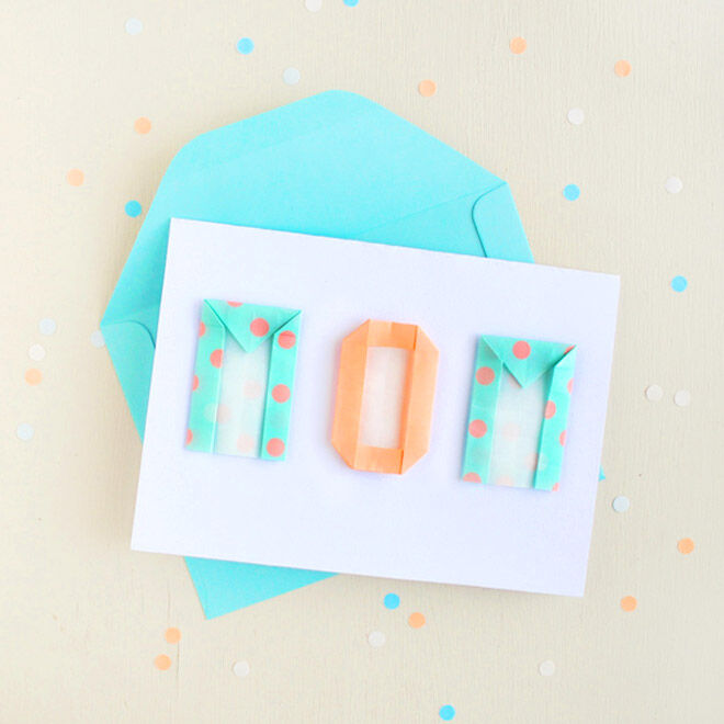 DIY Mother's Day card idea: letter folded card