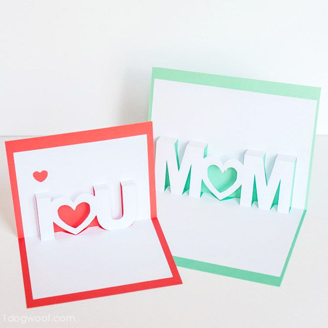 DIY Mother's Day card idea: cutouts