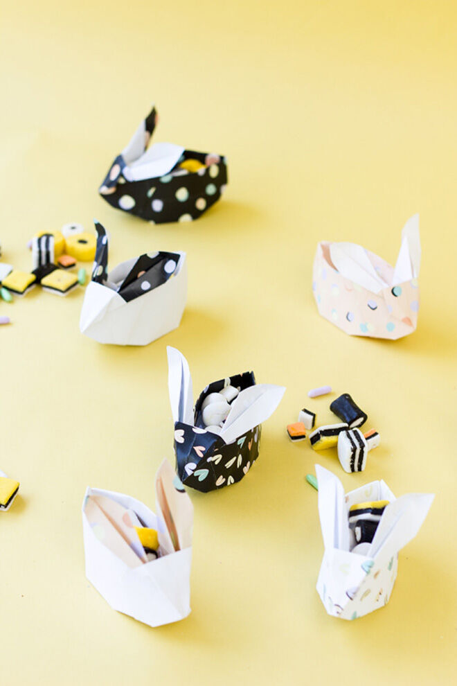 DIY Origami Eater Bunny Baskets by Studio DIY
