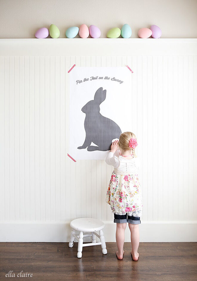 Printable Pin the Tail on the Bunny from Ella Claire & Co