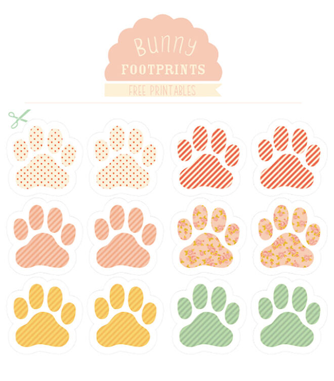 Printable Bunny Footprints by Love Mae