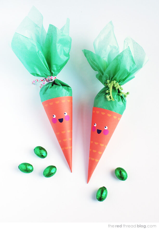 Easter Carrots Printables by The Red Thread Blog