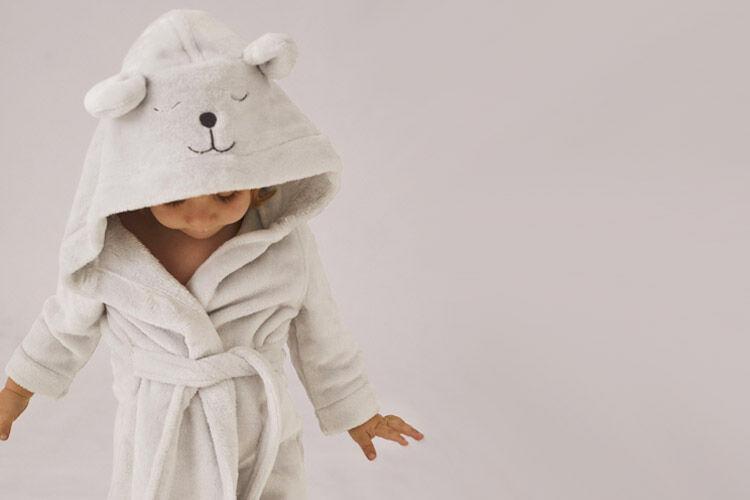 kids cotton dressing gown