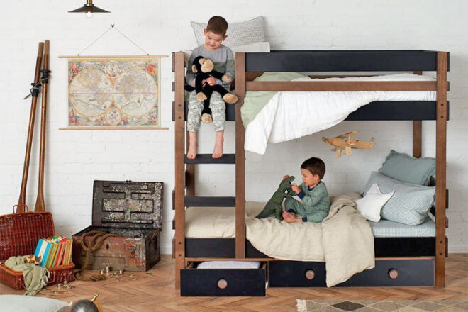Bunkers Side Ladder Bunk Bed with Drawers
