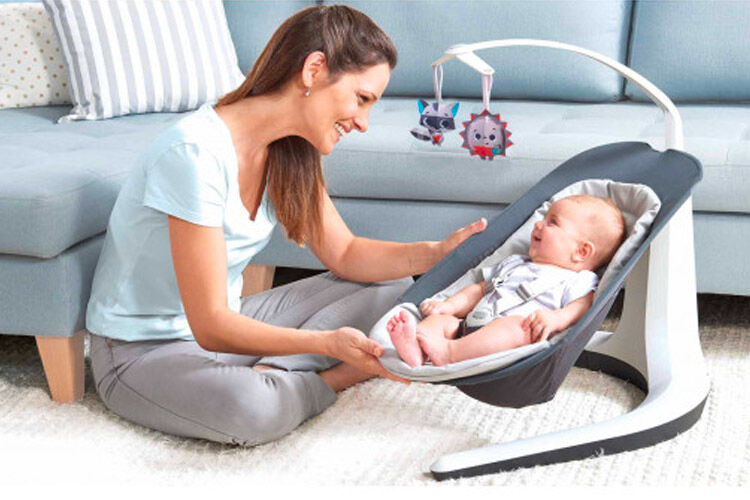 Baby Swing,4HOMART YVONNE&F.L.A.M Cradle Swing Baby Rocker Portable Swing Baby Indoor Outdoor Cradle Chair for Infants with Portable Handle 