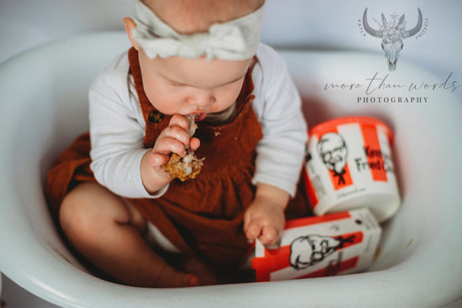 KFC baby photo shoot