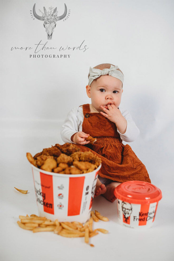 Baby KFC cake smash photos