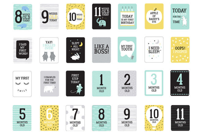 Best Baby Milestone Cards: Tiny Little Wonders - Kmart