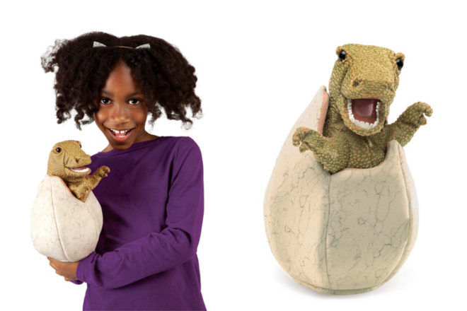 Dinosaur Toys and Gifts: Folkmanis Hatching Dinosaur Egg Puppet