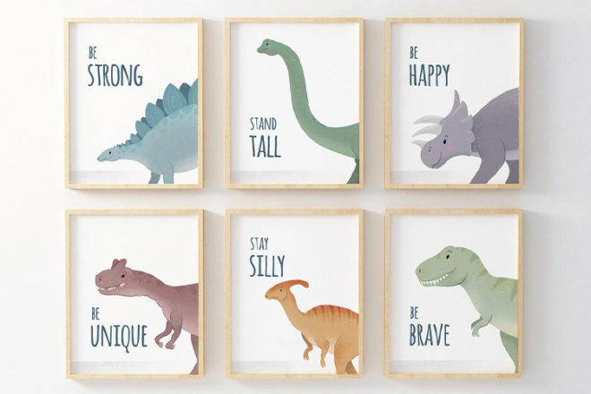 Dinosaur Toys and Gifts: Irene Gough Wall Prints