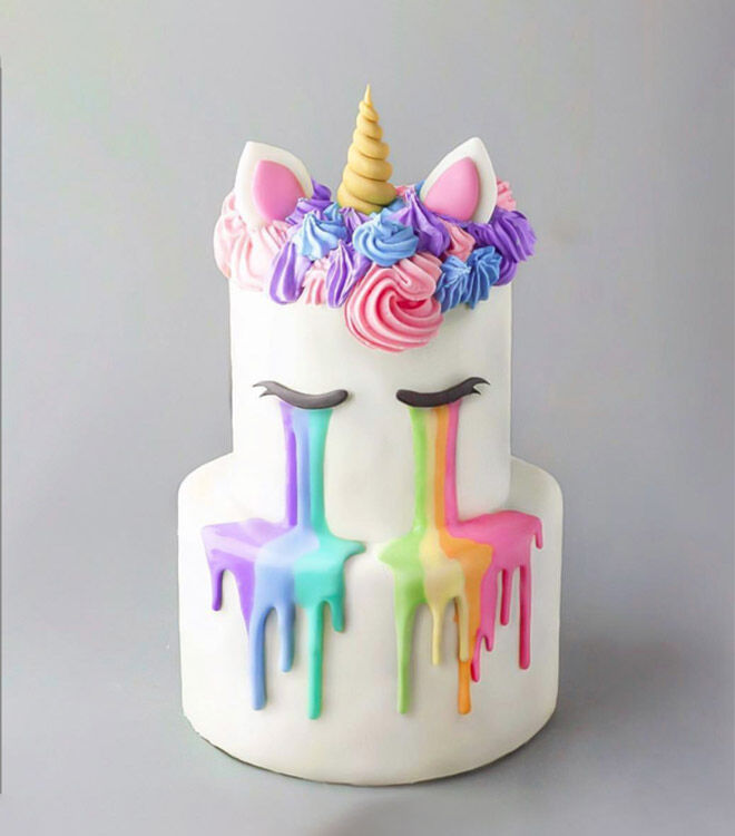 Unicorn Cake Rainbow Tears Naturally Jo