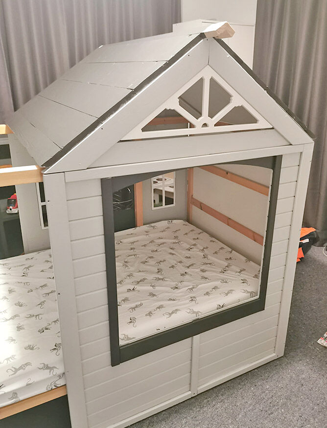 Kmart cubby house toddler bed hack