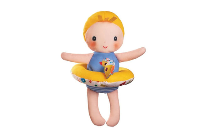 Little Lilliputiens doll with dubby bath ring on