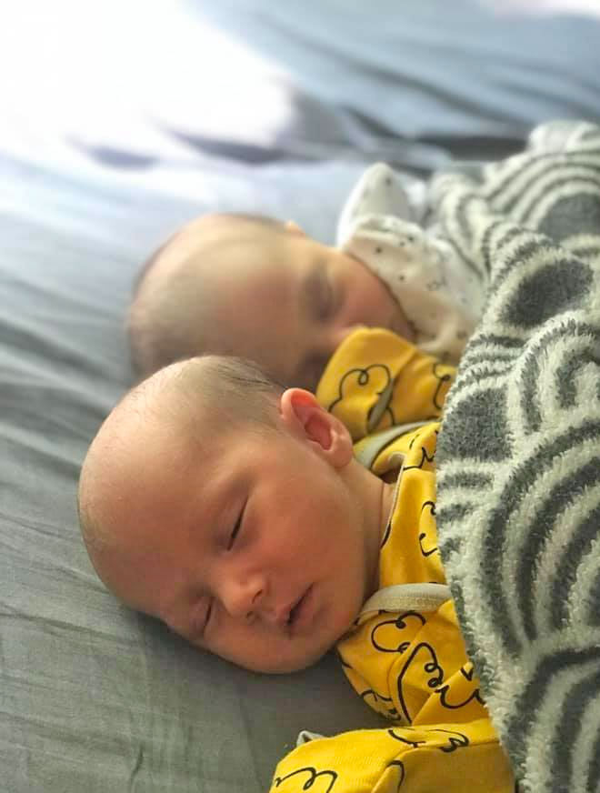 Mum births surprise twins