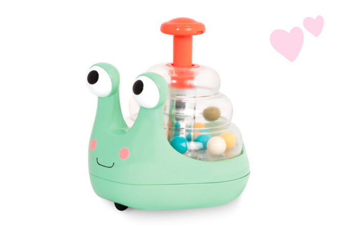 Best Gifts and Toys for 3 Month Olds: B.Toys Snail Popper