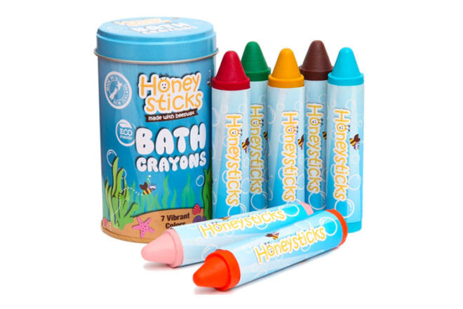 Best Toys for 3 Year Olds: Honeysticks Beeswax Bath Crayone