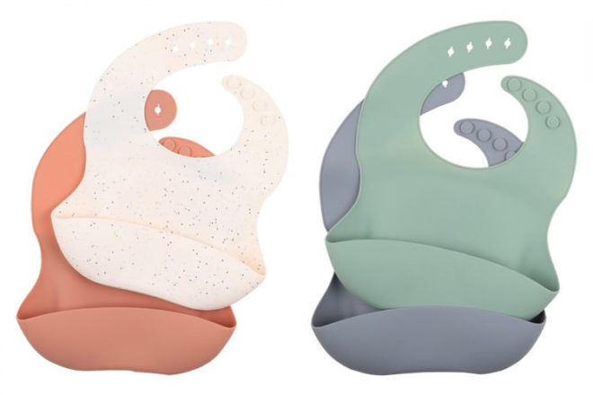 Best Gifts and Toys for 6 Month Olds: Minihaha Silicone Bibs
