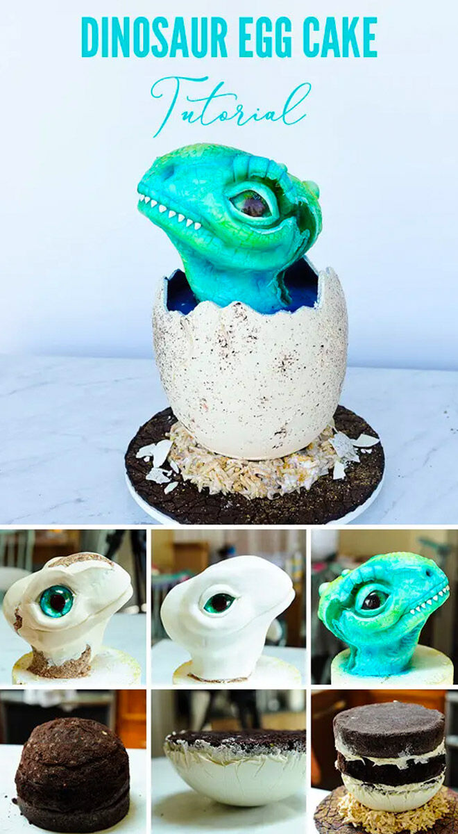dinosaur egg cake