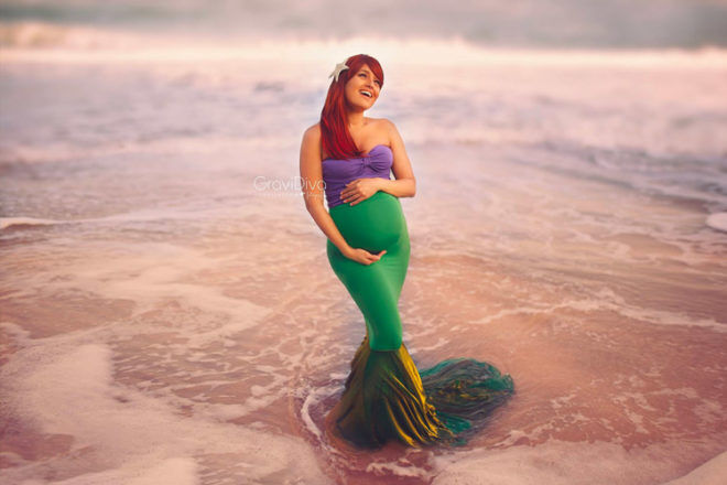 The Little mermaid pregnancy shoot