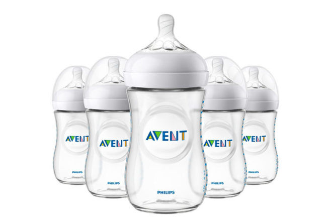 Philips Avent Natural Bottles For Babies showing the range of sizes