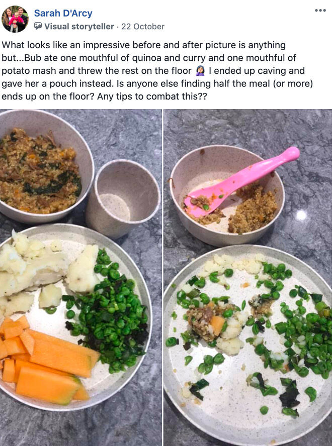 Toddler meals before and after