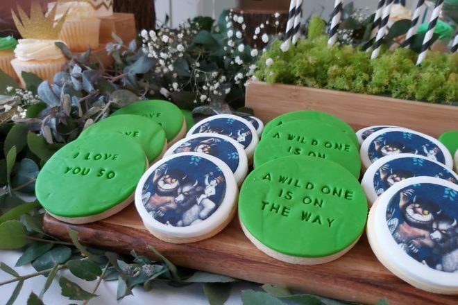 Where the Wild Things Are baby shower cookies
