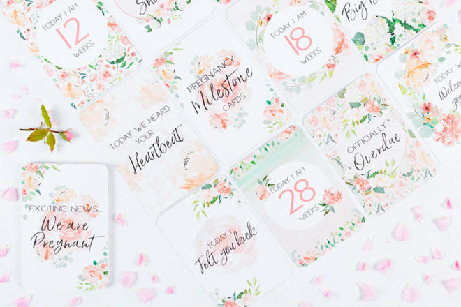 Best Pregnancy milestone Cards: Belle & Grace Boutique