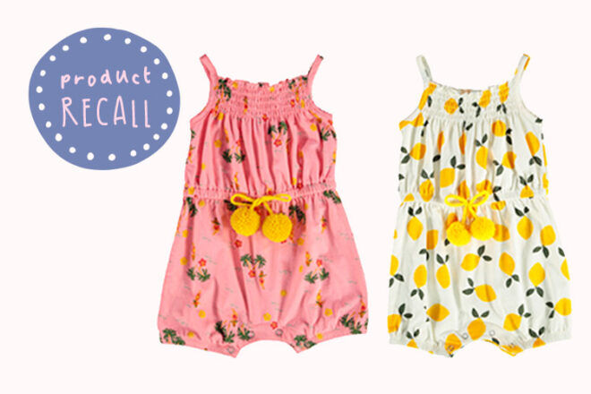 Product Recall Best&Less Baby Playsuits