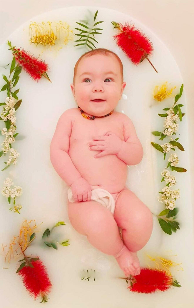 How to do a baby milk bath photo shoot