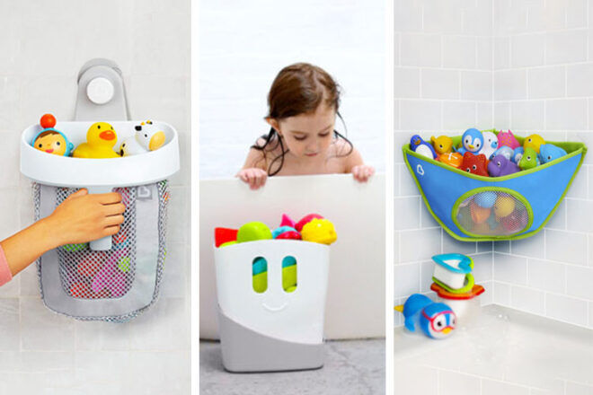 Bathroom Home Suction Net Bag Bath Baby Kid Organizer Toy Tidy Storage Useful 