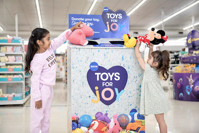 Toys for Joy BIGW recycling toys trial