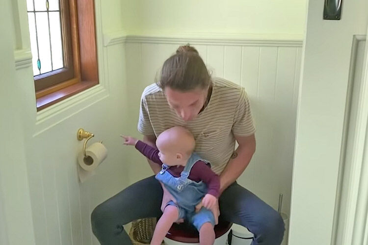 Newborn toilet training