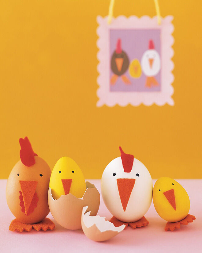 Cheeky Chicken Easter Eggs - Martha Stewart