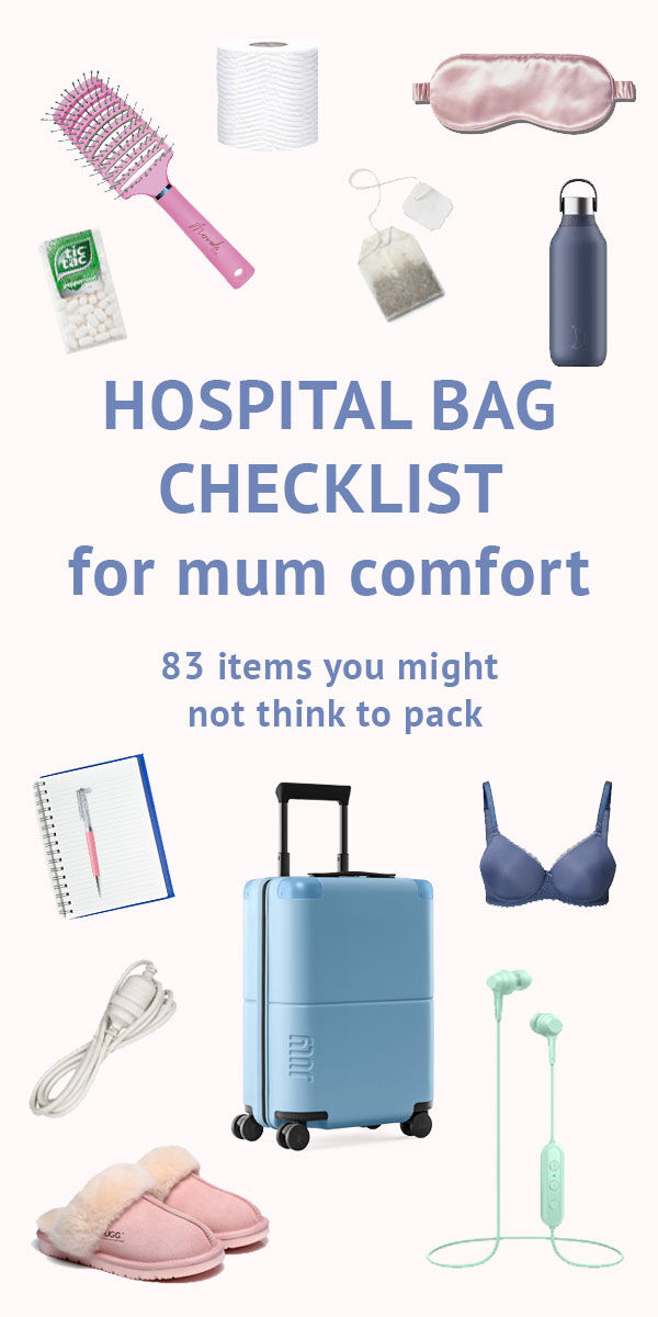 Hospital bag checklist for mum comfort: 83 products you might not think to pack