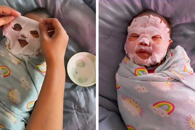 Breastmilk baby face mask