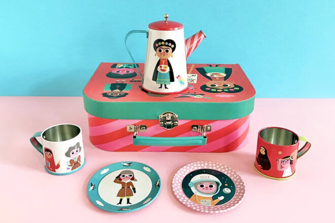 OMM Designs Feminist Tin Tea Set