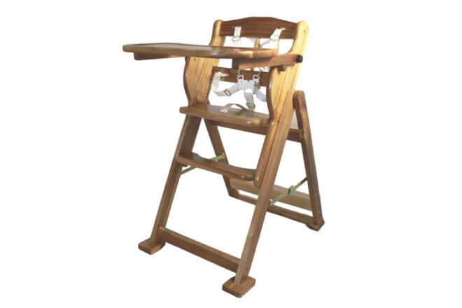 QToys adjustable wooden chair for feeding babies