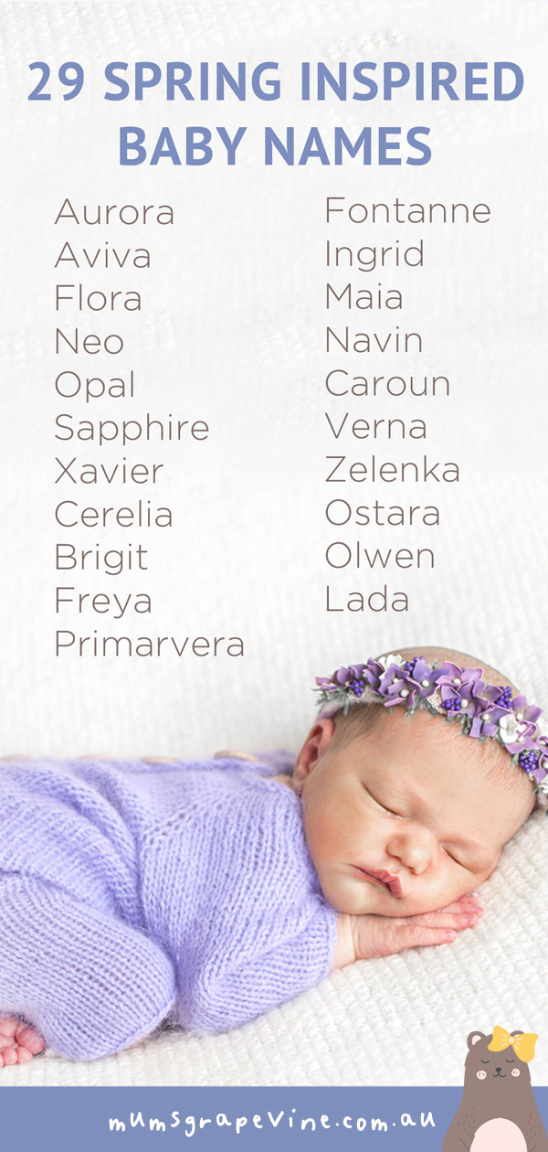 29 Spring Baby Names | Mum's Grapevine