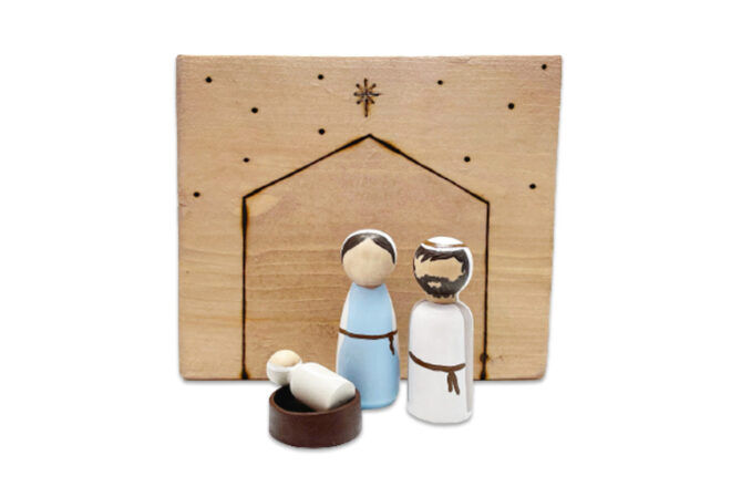 CQM Handmade Peg Doll Nativity Set