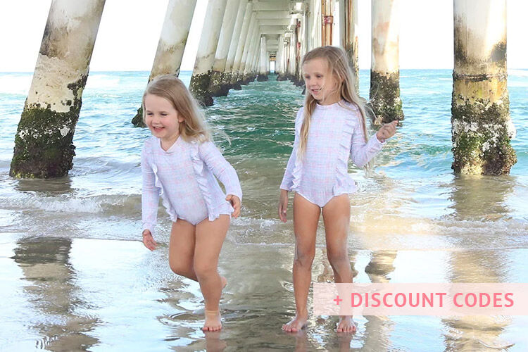 UV Sun Safe Kids Swimming Costume Surf Swimsuit Short /& Top Set Age 2 3 4 5 6 7