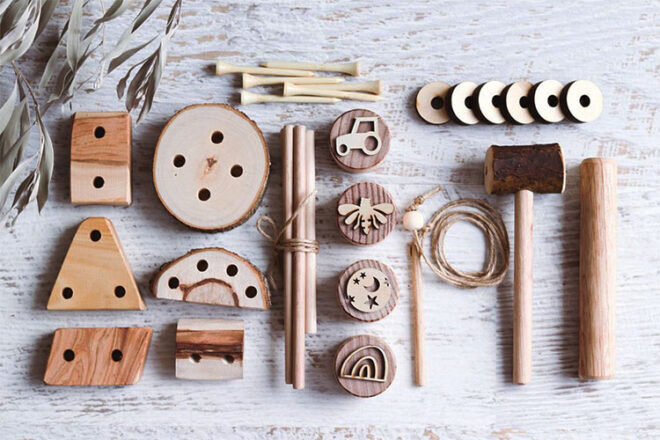 Let Them Play Kids' Wooden Tool Kit
