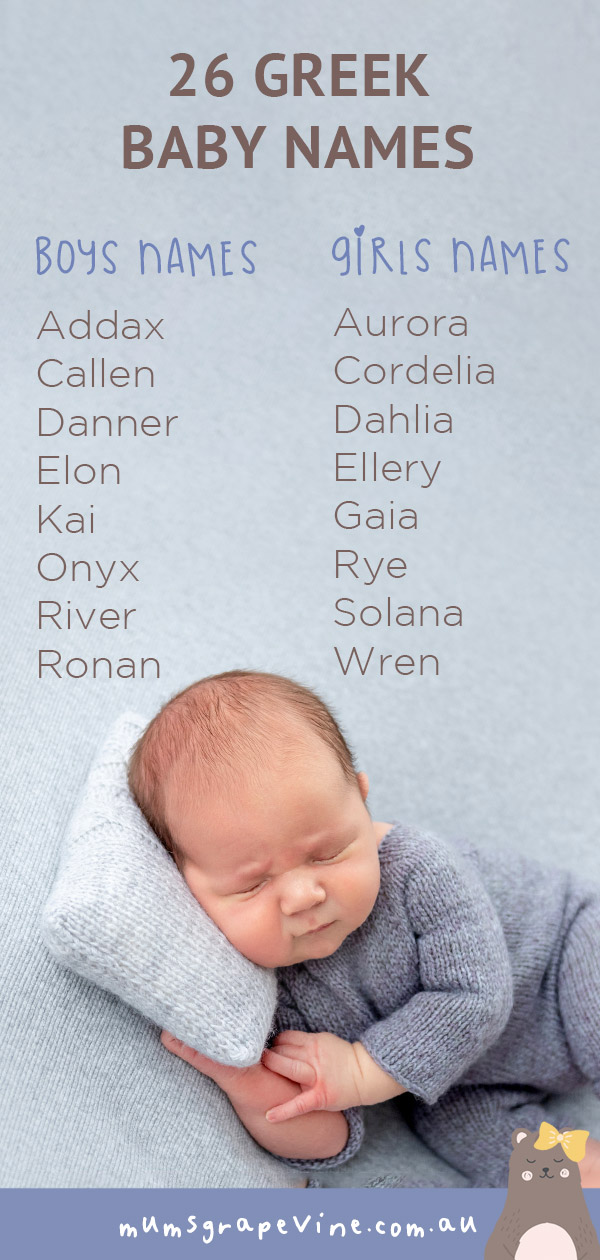26 Greek Baby Names | Mum's Grapevine