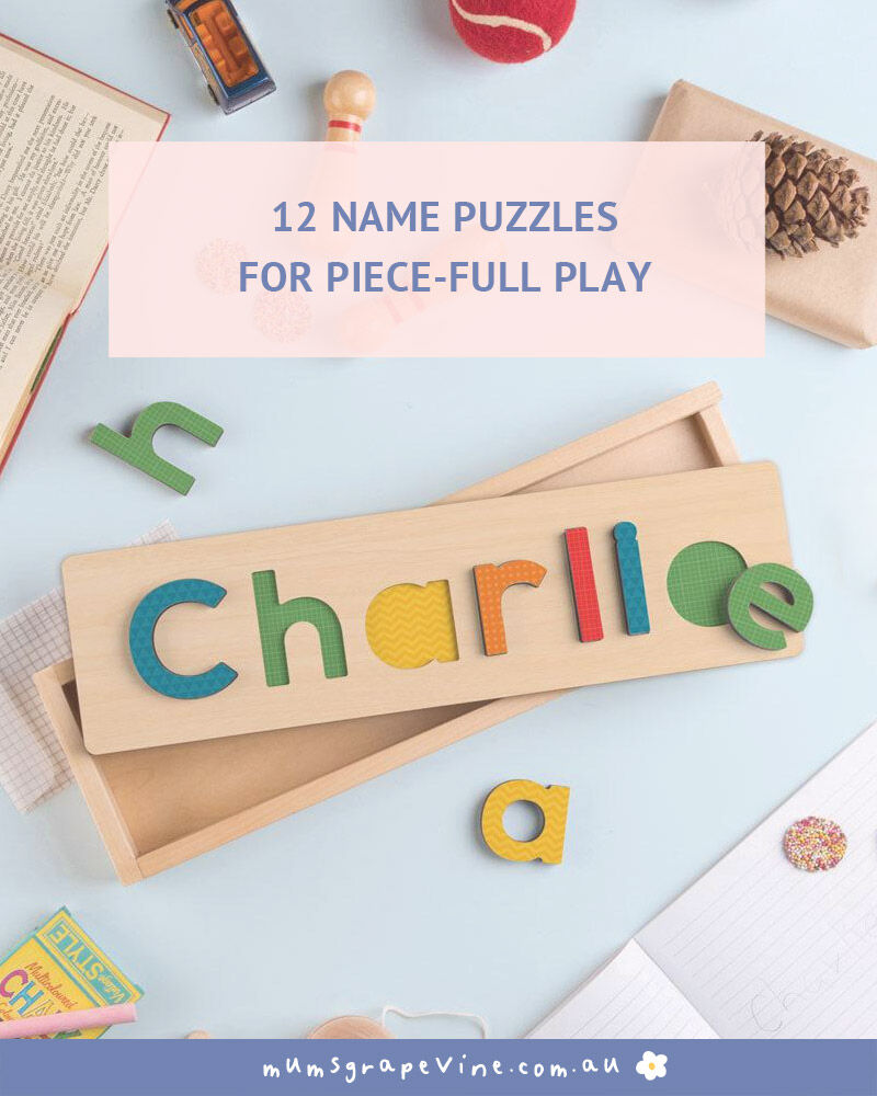 12 personalised name puzzles for little learners | Mum's Grapevine